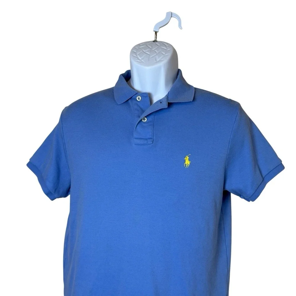 Polo Ralph Lauren Men's Short Sleeve Polo Shirt Small Blue Custom Fit Preppy